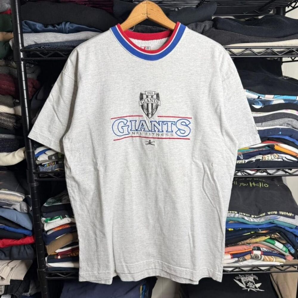 Vintage NY Giants T-shirt Size L Grey Blue Red Legends Athletic